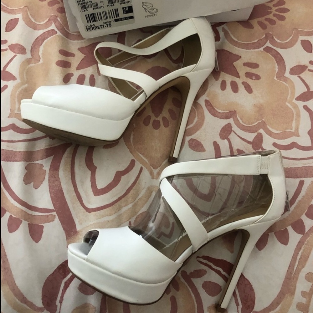 White Perrett Aldo heels